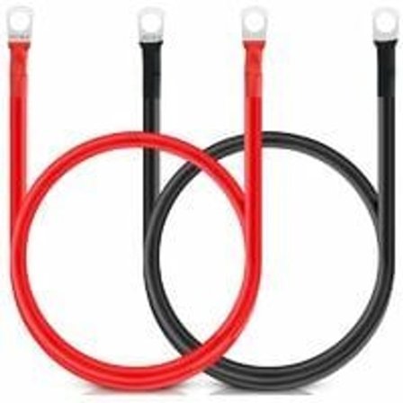 2-pak M8 batterikabel 50 cm, 12 V batterikabel 16 mm² KLB