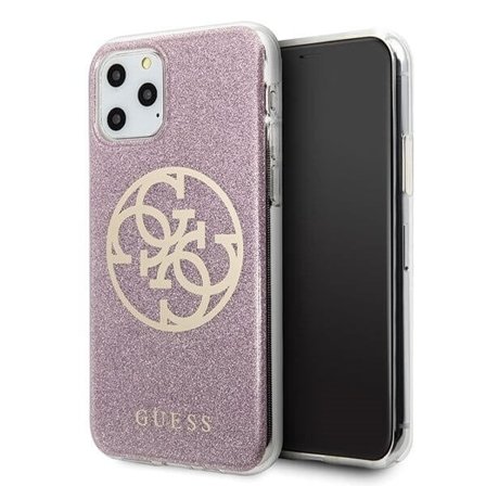 Guess Skal iPhone 11 Pro Max Circle Glitter - Pinkki