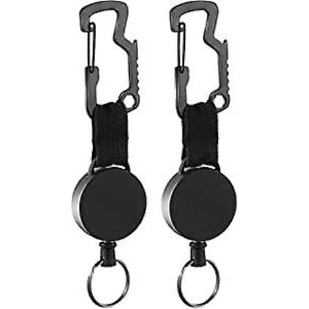 2 stk. Nøglering med snor - Heavy Duty Udtrækkelig Lanyard med Bælte