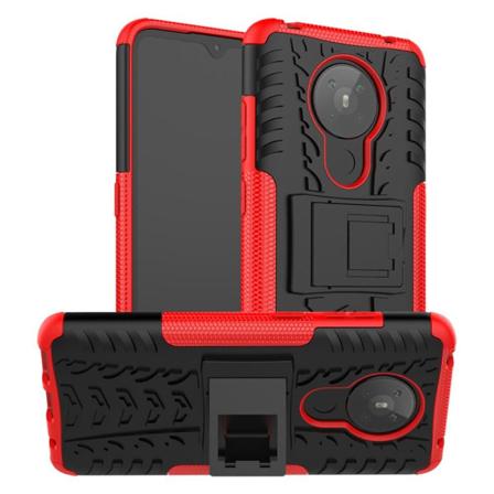Nokia 5.3 - Ultimata Stöttåliga Skalet med Stöd - Röd Red Röd