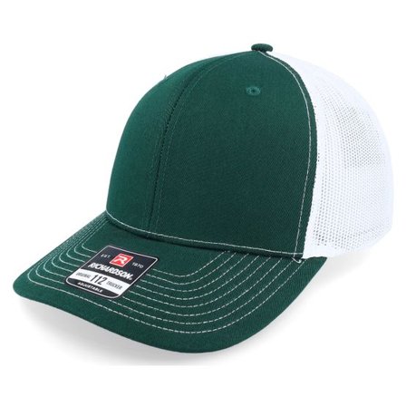 Richardson - Grön trucker Keps - 112 Split Dark Green/White Trucker @ Hatstore