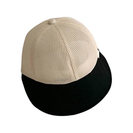 Trendy baseballcaps med netting for gutter og jenter, sommerhatt med solbeskyttelse, nettingcaps med fargematching, caps med skygge, svart