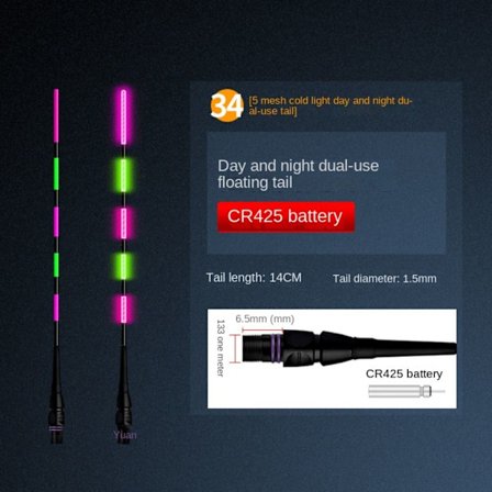 5 stk LED Fishing Smart Float Top Elektronisk flydebøje 34 34