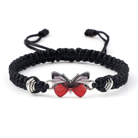 Par-armbånd håndlaget vevd valentinsdag armbånd for menn og kvinner kjærester sommerfugl smykker håndlagde smykker