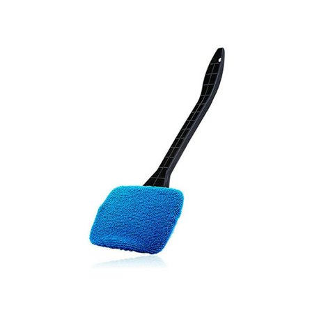 Bilskrapa för fönsterrengöring med långt handtag, mörkblå