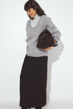 NA-KD Tailored Maxi Skirt - Lange nederdele - Sort - EU 38