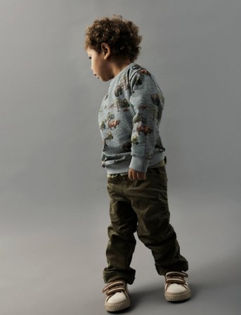 name it Nmmolin Ls Nreg Sweat Bru Box - Grey - 86