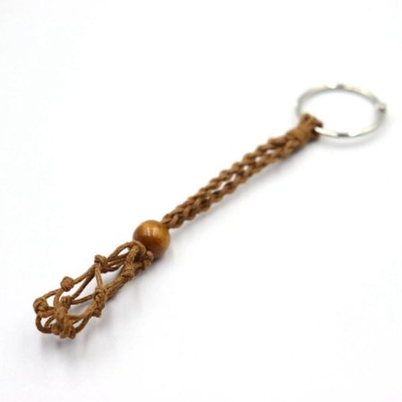 Tyhjä kivipidike avaimenperä, kristalli parantava kiviverkkoavaimenperä