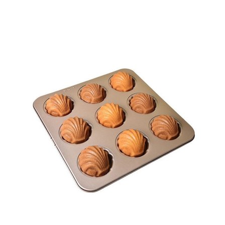 Madeleine-former for baking 9-hulls non-stick kakeform for baking cha