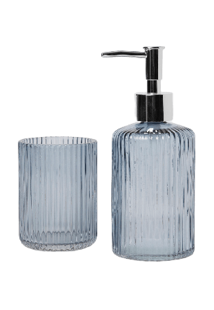 Åhléns Home Badrumsset 2 delar Badrumstillbehör Blå ONESIZE