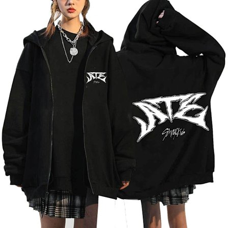 Stray Kids ATZ Sångare Hoodie Lös Hoodie