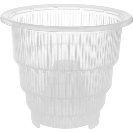 Genomskinliga nätkrukor för orkidéer i plast med hål för heminredning