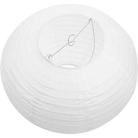 Rund papperslampskärm av rispapper, handgjord, 30 x 30 x 19 cm