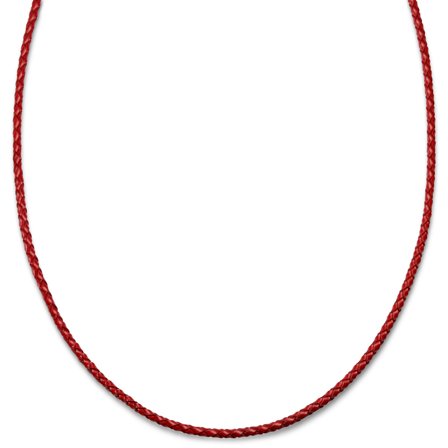 Tenvis | Collier en cuir rouge 3 mm pour hommes