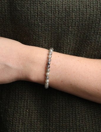 Timi of Sweden Erika - Stone Bead Bracelet Stainless Steel - Blue - ONE SIZE