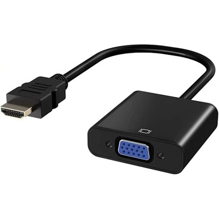 Sort, HDMI til VGA-adapter, HDMI til VGA-konverter med 3,5 mm lyd