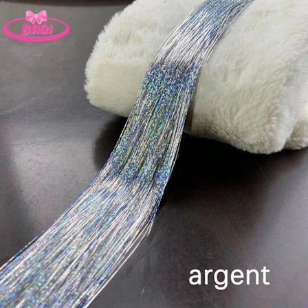 Glänsande syntetiskt hårförlängningsklämma i glitter Glitter Fairy Streak Osynlig hårförlängning Sparkle Hair Pieces