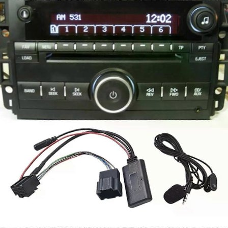 Hieno Saab 9-3 9-5 Aux Bluetooth langaton musiikki+MIC-puhelusarja 5-12V BT-yhteensopiva 50-versio audiovastaanotin autostereosarja
