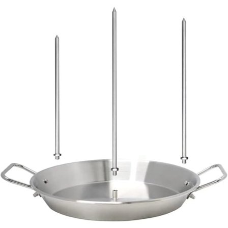 Grillstativ i rustfrit stål, lodret spyd til grillning - FQ-