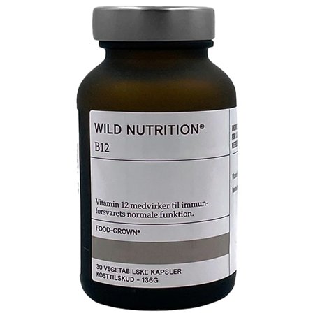 3 for 2 - Wild Nutrition Food-Grown Vitamin B12 Plus 30 kaps, Helse & Madvarer, B-vitamin, B12 Vitamin
