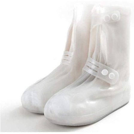 Vanntett silikon skotrekk gjenbrukbar 1 stk hvit 42-43