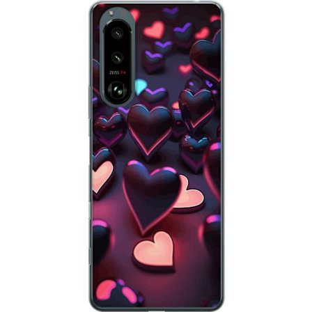 Kompatibelt Mobildeksel til Sony Sony Xperia 5 III Midnattshjerter