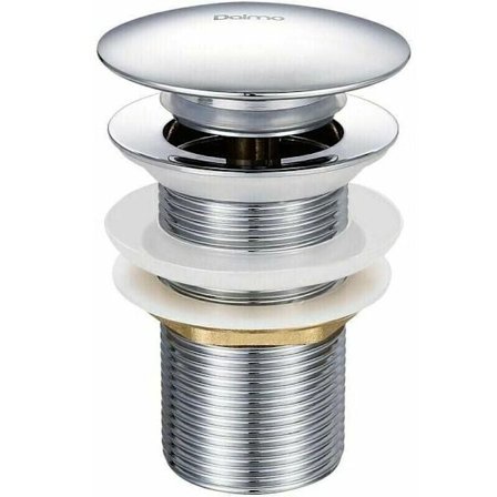 1-1/4 Krom Messing Pop-up Vaskavløp uten Overløpsbeskyttelse, Utstyrt med Enkelt Trykknapp Åpnings- og Lukkingssystem...