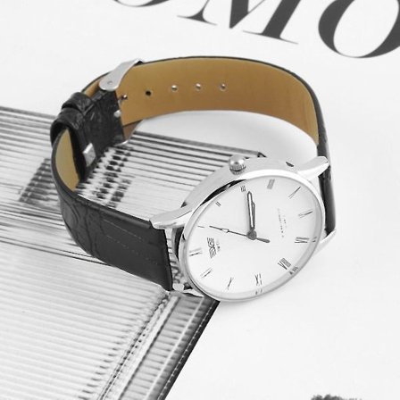 Armbåndsur i PU-lær og rustfritt stål med kvartsverk og romertall