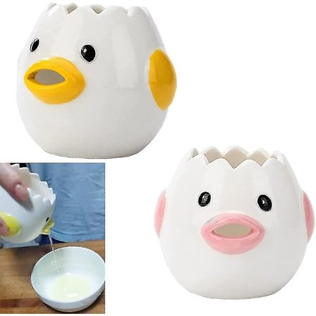 Hvid Æggeblomme Separator, Æggeblomme Separator, Keramik Æggeblomme Separator