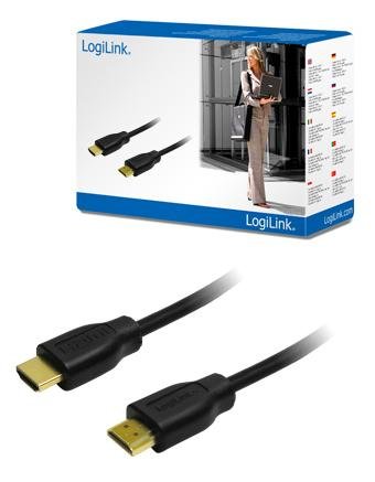LogiLink HDMI High Speed Ethernet 2x 19-pin ST bla