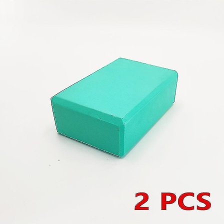 Yogablokker Kuber Pilates Klosser Forsterkningsmatter Sports Yoga Rekvisita Treningshjem Treningsutstyr Fitness Eva--Lyseblå