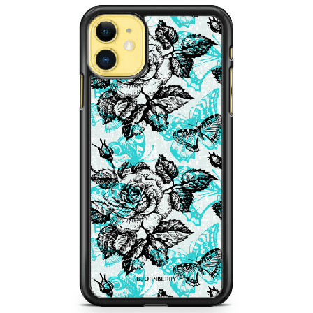 Bjornberry Hårdskal Iphone 11 - Fjärilar & Rosor