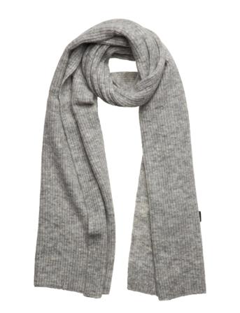 Slflulu Linna Knit Scarf B Grey Selected Femme