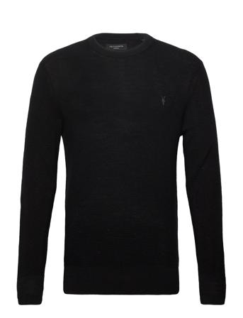 Ivar Merino Crew Strikkegenser M. Rund Krage Svart AllSaints*Betinget Tilbud
