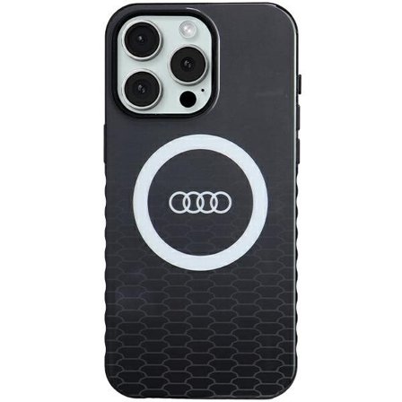 Audi IML Big Logo MagSafe kotelo iPhone 15 Pro Max - musta