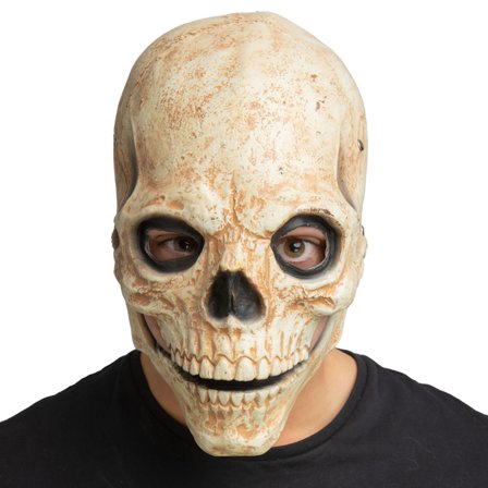 Latexmask Dödskalle med Rörlig Käke