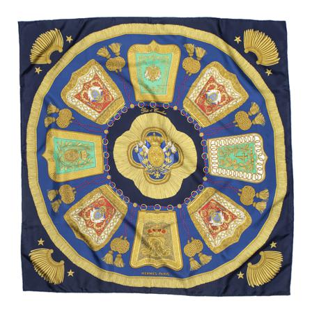 Hermès Vintage, Pre-owned Scarf Blauw, Dames, Maat:ONE Size