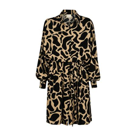 Swing Polish Fashion Concept Sukienka oversize, kobieta, ONE SIZE, Beżowy