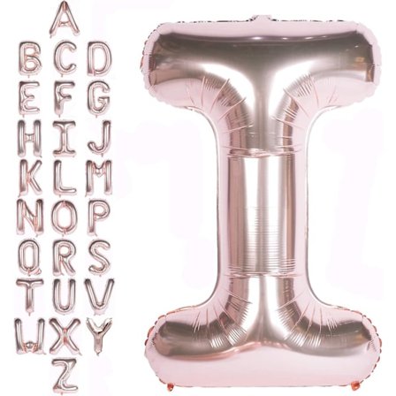 Roséguld bokstavsballonger 40 tum jättejumbo heliumfolie Mylar, för fest bröllop