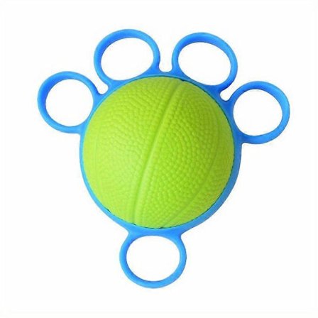 Håndstyrkende bold - Fem-finger stræk- og rehabiliteringshjælp, grøn