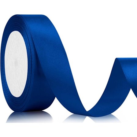 Gavebånd, satinbånd 22 m, 20 mm bredt, gavebånd, blåt bånd til bryllup, hobby og gaveindpakning, bryllupsdekoration