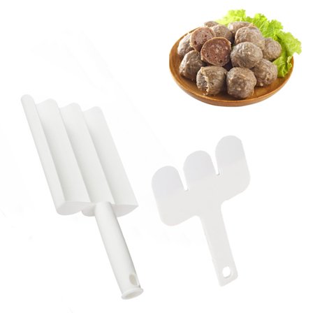 Köttbullsmakare - Non-Stick, 3-i-1 Köttbullssked med Skärande Spade för Köttbullar, Fiskbullar och Köttfyllda Dumplings