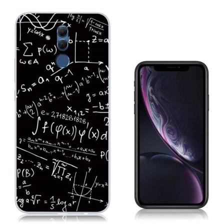 Huawei Mate 20 Lite beskyttelsesetui i silikone med printet mønster - Matematisk formel Multicolor