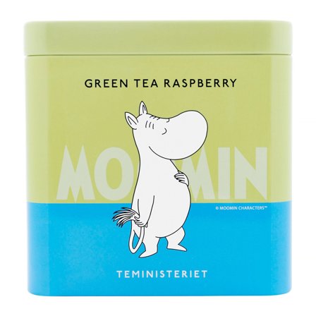 Teministeriet Moomin Raspberry grønn te, 100 g