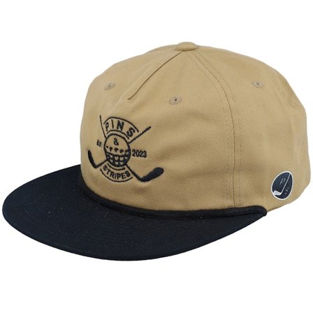 Pins & Stripes - Beige snapback Cap - Pins & Stripes Logo Rope Khaki/Black Snapback @ Hatstore