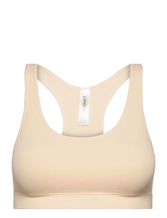 Bra Top Rib Racerback Lingerie Bras & Tops Soft Bras Tank Top Bras Vaaleanpunainen Lindex