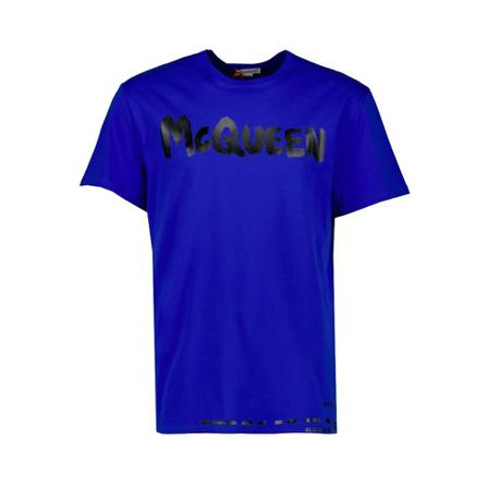 Alexander McQueen T-Shirts Blå, Herre