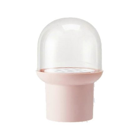 Kreativa sminkborsthållare med lock, dammtät organiserare för tydlig kosmetisk borstförvaring