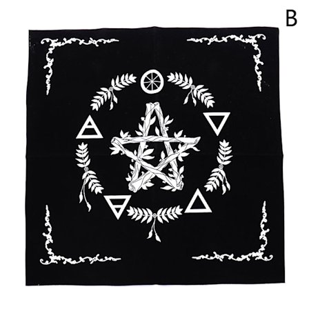Tarots Bordsduk Triple Moon Pentagrams Pagan Altar Cloth Flan