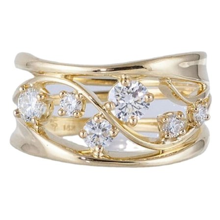 Kvinners finger ring anti-tarnish hul linje geometrisk kubisk zirkonia ring for forlovelse